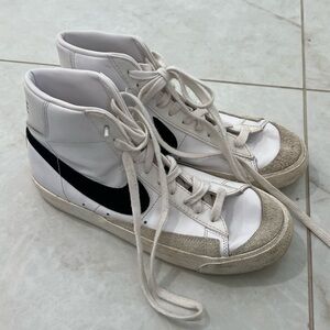 Nike White Blazer '77 High-Top Sneakers Size 9 US
